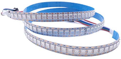 WS2813 (aktualisiert WS2812B) 1m 144 individuell digital adressierbare Pixel RGB-Dual-Signal-LED Flexibles Lichtband 5050 SMD Magic Dream Color DC5V (WS2813, Weiße PCB 144led IP30 1M)