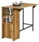 SoBuy Bartisch Küche Hochtisch mit Erweiterbarem Tischplatte Moderner Esstisch mit Stauraum für Küche, Wohnzimmer oder Bar Platzsparendes Design für Kleine Räume B120 × H95 × T45/63cm FWT98-PF