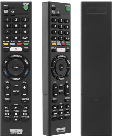 Universal-Ersatz für Sony Bravia TV Fernbedienung, YiBiChin RMT-TX100U Fernbedienung Kompatibel mit Sony Bravia Alle LCD LED HD Smart TV XBR KDL Serie, mit Netflix Taste, Kein Setup erforderlich