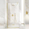 Paroi de douche Aqua Roy Gold - Taille 70 cm à partir de 70/80/90/100/110/120 - Paroi de douche à l'italienne - Verre transparent de 8 mm - Laiton poli (70 x 195 cm)