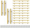 Bwintech 24 Piezas 150MM (96MM Agujero Central) Tiradores Dorados para Tiradores de Cocina, Acero Inoxidable, Ideal para Gabinete, Cajón, Armario