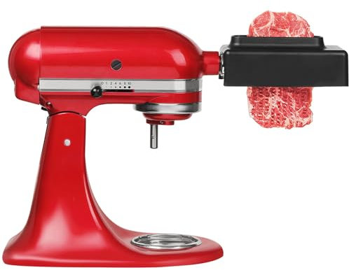 Lawenme Meat Tenderizer for KitchenAid Stand Mixer-Updated Stainless Steel Gears Meat Tenderizer Attachment for All Models KitchenAid, Sturdy and Last (Black)