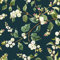 VEELIKE Tapete Blumen Schwarz 44.5cmx900cm Tropische Blätter Fototapete Blumentapete Vintage Möbelfolie Muster Wand Dekoration Schlafzimmer Tapeten Wohnzimmer Schrankaufkleber Badezimmer Wasserfest