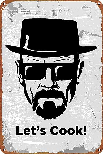 Heisenberg Filmposter Lets Cook, Metall-Blechschild, Wanddekoration, Retro-Kunst-Dekor, Metallschild, Kunst, 20,3 x 30,5 cm