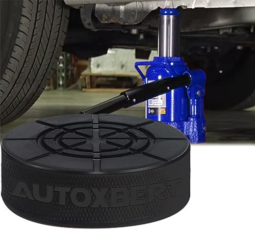 Rubber Bottle Jack Pad Protector Support Point Adapter Car Jacking Tool Pinch Weld Side Lifting Disk 29mm 1 1/8“ Hole 2/5-8t Hydraulic Jacks