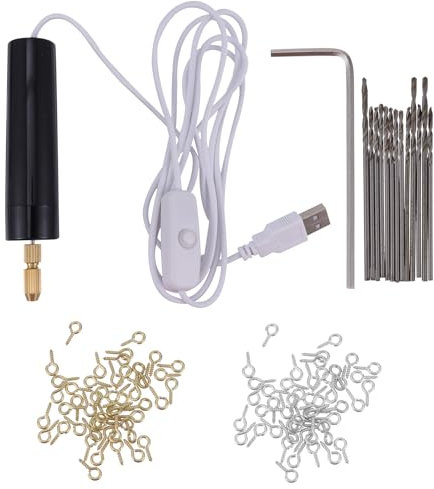 OSALADI 115 Stk elektrische Bohrmaschine Akku-Bohrmaschine werkzeug Schmuck für Nägel Harz Polymer Clay Bohrer Schmuck Handbohrer Mini elektrische Handbohrmaschine Mini-Elektrobohrer Stahl