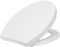 Harbour Housewares Soft Close Toilet Seat White - Anti-Bacterial Oval Shape Bathroom Bowl Loo Cover Durable Adjustable Hinges Quick Release Toilet Seat Soft Close with Fixings