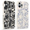 Pnakqil 2 stück Handyhülle für Apple iPhone 12 Pro 6.1,Hülle Lustiges Verdrehtes Lächeln Face Grimace Bemaltes Muster süß Aesthetic Mädchen Silikon Schutzhülle Tasche Schön Kameraschutz Case