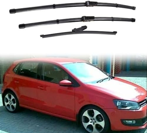 Scheibenwischer Set Front Hinten für polo 6r hecktür 2009-2017, Heckscheiben Wischer Gummi Reinigungsfenster Ersatzteile 24 16 11