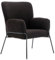 SVITA FREIA Loungesessel Wohnzimmersessel Cocktailsessel Polstersessel Wohnzimmer Moderner Akzentstuhl mit Lehne Relaxsessel Schwarz