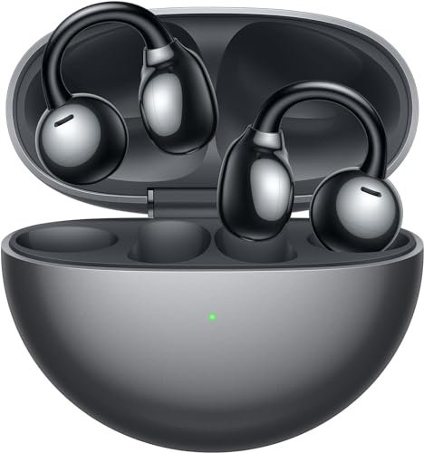 HUAWEI FreeClip Wireless Earbuds – Offene Ohr-Bluetooth-Kopfhörer mit langlebigem Akku & AI-Kristallklarem Klang – Leichte In-Ear-Kopfhörer mit IP54 Beständigkeit gegen Staub und Wasser, Schwarz