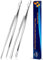 JETKONG 2 Pcs 18 Inch (45cm) Stainless Steel Grill Tongs Heavy Duty Giant Tweezer Tongs, Extra Large Tweezers Tools for Cooking, Grilling, BBQ and Turning Food (Silver)