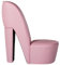 Stuhl in Stöckelschuh-Form Rosa Kunstleder,248648