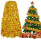 REFORUNG Weihnachten Lametta Girlande, 10 M Glänzende Weihnachtsgirlande Tinsel Weihnachtsbaum Deko Lametta Metallische Lametta Girlande Für Weihnachten, Hochzeiten, Urlaubsfeiern Dekoration (Gold)