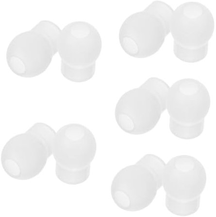 GLEAVI 5pairs Reusable Earbuds Tips Soft Silicone Earbud Replacement Stethoscope Ear Accessories