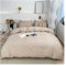 Fitlin Bettwäsche-Sets Einzel-/Doppelbett Home Bettbezug-Sets Hautfreundlicher Stoff Einfarbig King Size Bettbezug-Sets, Bettwäsche(Queen)