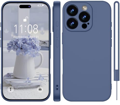 WXX für iPhone 16 Pro Hülle Silikon Case, Handyhülle für iPhone 16 Pro Dünn Slim mit Microfiber, Kratzfeste Rundumschutz Case Hülle für iPhone 16 Pro 6.3'' Lavendel Gray
