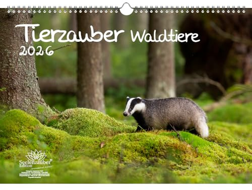 Tierzauber Waldtiere DIN A3 Kalender für 2026 Tiere im Wald - Seelenzauber