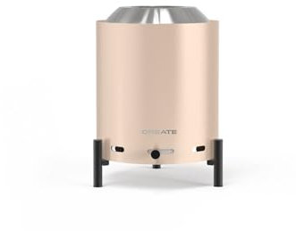 CREATE/Fire Pit Compact/Brasero de sobremesa Exterior de pellets Arena/Sin Humo, 1.5kW, Llama Regulable, fácil de Transportar