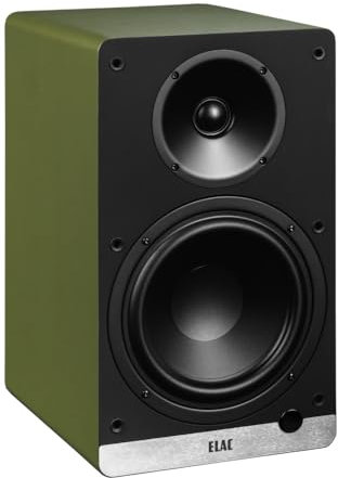 ELAC Debut ConneX DCB 61 Regal-Lautsprecher – Boxen für Audiowiedergabe via HDMI, USB, Phono & Bluetooth, exzellenter Klang & hochwertiges Design, 1 Aktivlautsprecher-Set – Olive