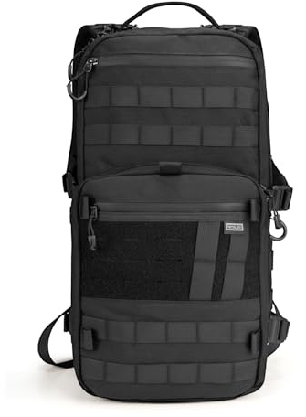 TACTICAL_GEEK ModCase B2 Ultimativer EDC Taktischer Rucksack: 14L Hochkapazität, Anti-Schock Laptopfach, Wasserdicht, Molle-System, für Wandern, Camping, Pendeln, Backpack Dayback Rucksack, Schwarz
