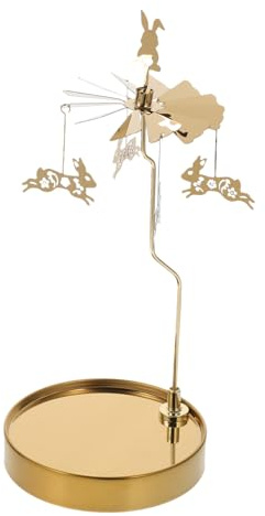 TOYANDONA Rotierender Magnetischer Teelichthalter Hübscher Runder Kerzenständer aus Edelstahl mit Aromatherapie Elegante Partydekoration für Stimmungsvolle Abende
