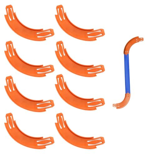 8pcs Biegen Bahn Zubehör Für Hotwheels, 90 Grad Kurven Verbinder Ersatz | 20x4x1.5cm Toy Car Kurven Streckenteile, Rennstrecken Bauzubehör, Rennstrecken Komponenten Teile Für Spielzeugautos