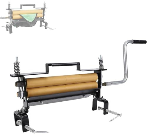 Escurridor de ropa manual resistente, escurridor de ropa con manivela con rodillos de goma de alta densidad, extractor de ropa portátil, elimina el 95% del agua, para lavado de autos,