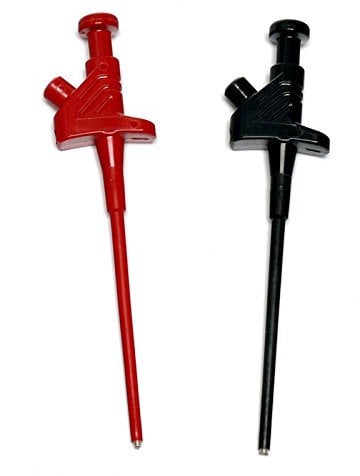 Kit colliers de serrage à clip Connecteur 4 mm CAT I, noir et rouge, SKS Hirschmann KLEPS 30