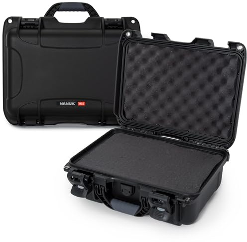 NANUK 915 Wasserdichter Hartschalenkoffer mit Schaumstoffeinsatz, Schwarz