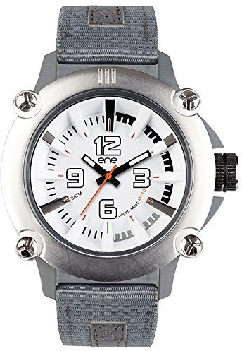 eNe 640000109 – Analogue Watch for Men, White/Grey