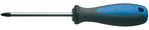 Unior screwdriver, short blade, 3-component handle, PZ 2 x 100 mm, 1 piece, 625TBI