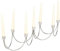 Contemporary Style 7 Pillar Distressed Silver Taper Candle Holder Candelabra (B560)