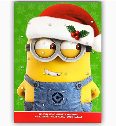 Kalender Minion 75 g Schokolade Adventskalender Weihnachtskalender Kinder Weihnachten (grün)