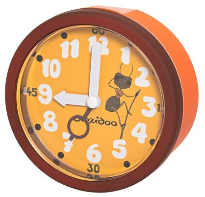 Duzzidoo AME002 Wecker, Kunststoff, Braun/Orange, ohne