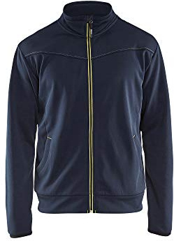 Blaklader 33622526 SWEATSHIRT MIT VOLLEM REIßVERSCHLUSS, Dunkelmarine/Gelb, grootte S