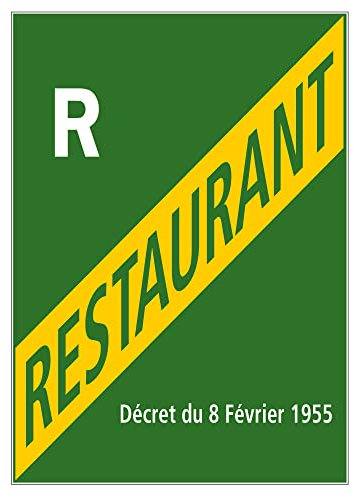 Panneau LICENCE RESTAURANT (G0510) - 150 x 210 mm - Plastique PVC 1,5 mm - Vert - Plastique PVC 1,5 mm -