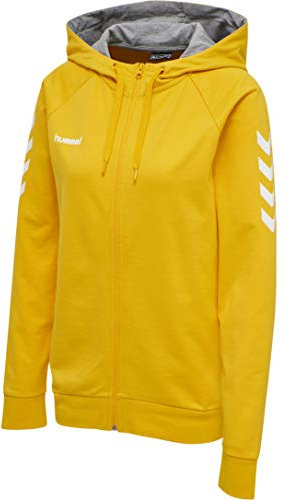 Hummel Damen Hmlgo Cotton Zip Hoodie Woman Kapuzenpullover, Sports Yellow, M EU