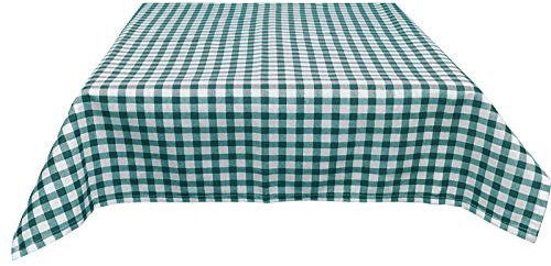 JEMIDI Stofftischdecke für Bistrotische Tischdecke kariert Tischdecken Decke Tisch Tischdecken 90cm x 90cm Grün Karo