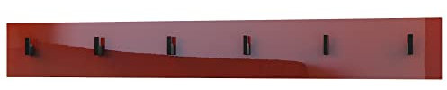 Vladon Wandgarderobe Wandpaneel Garderobenpaneel Linea, Made in Germany, in Bordeaux Hochglanz
