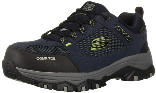 Skechers Homme Greetah Chaussure de sécurité, Bleu Marine, 40 EU Large