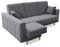 Robin Hilton Ecksofa mit Schlaffunktion Bettkasten 2 Kissen Sofa L-Form Schlafsofa Freistehende Eckcouch Schlafcouch Wohnzimmermöbel Wohnlandschaft Grau