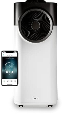 Duux Blizzard climatiseur mobile silencieux 10K BTU/u avec télécommande, climatiseur mobile avec écran LCD numérique et commande tactile - Climatiseur économe en énergie
