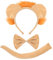 3 Stücke Löwe Kostüm Zubehör Inklusive Löwen Stirnband Schwanz und Fliege für Geburtstag Cosplay Party Halloween Kostüm