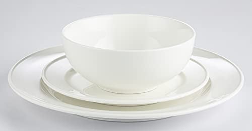 12pc Round Rim Dinner Set