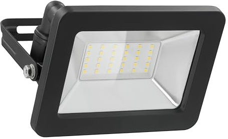 goobay 53872 LED Strahler Außen 30W / Außenstrahler IP65 / Neutralweißes Licht 2550 lm/LED Scheinwerfer Fluter Wandmontage / IP65 Gartenstrahler/Schwarz