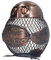 Tissting Metal Wine Cork Holder 5.7x4.7x4.5in Iron Owl Shaped Free Standing Cork Catcher Wine Stopper Collector Container for Home Ornament