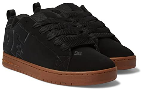 Dc Shoes Men's Court Graffik Sneaker, Black Gum, 10.5 UK