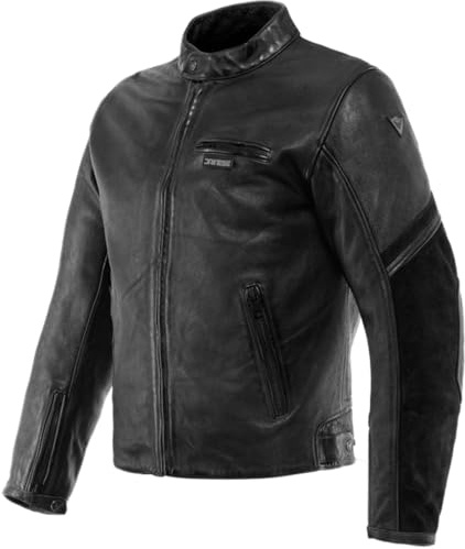 Dainese Merak Motorrad Lederjacke Schwarz 48
