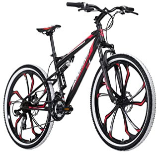 KS Cycling Mountainbike Fully 27,5 Scrawler Schwarz-Rot RH 51